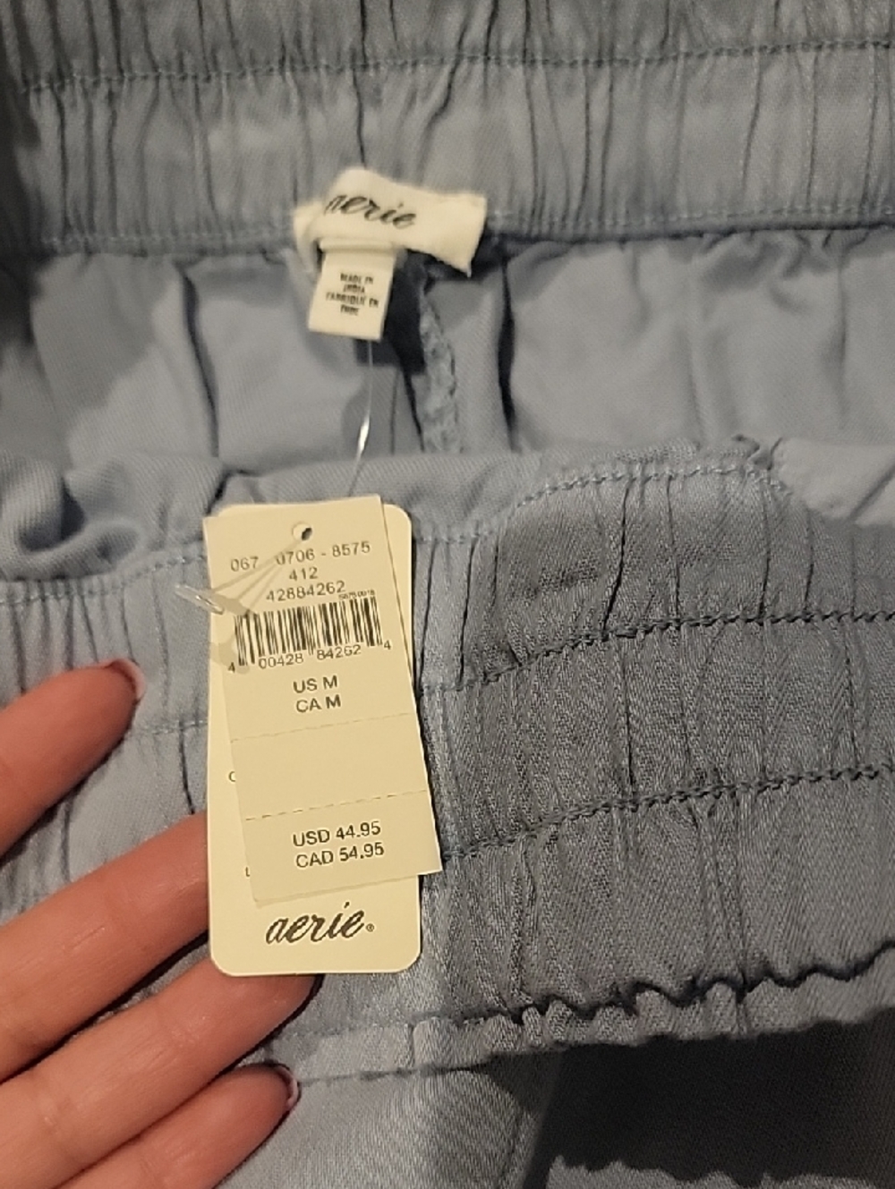 aerie Light Blue Drawstring Pull OnShorts~Size Medium~New With Tags - Picture 8 of 12